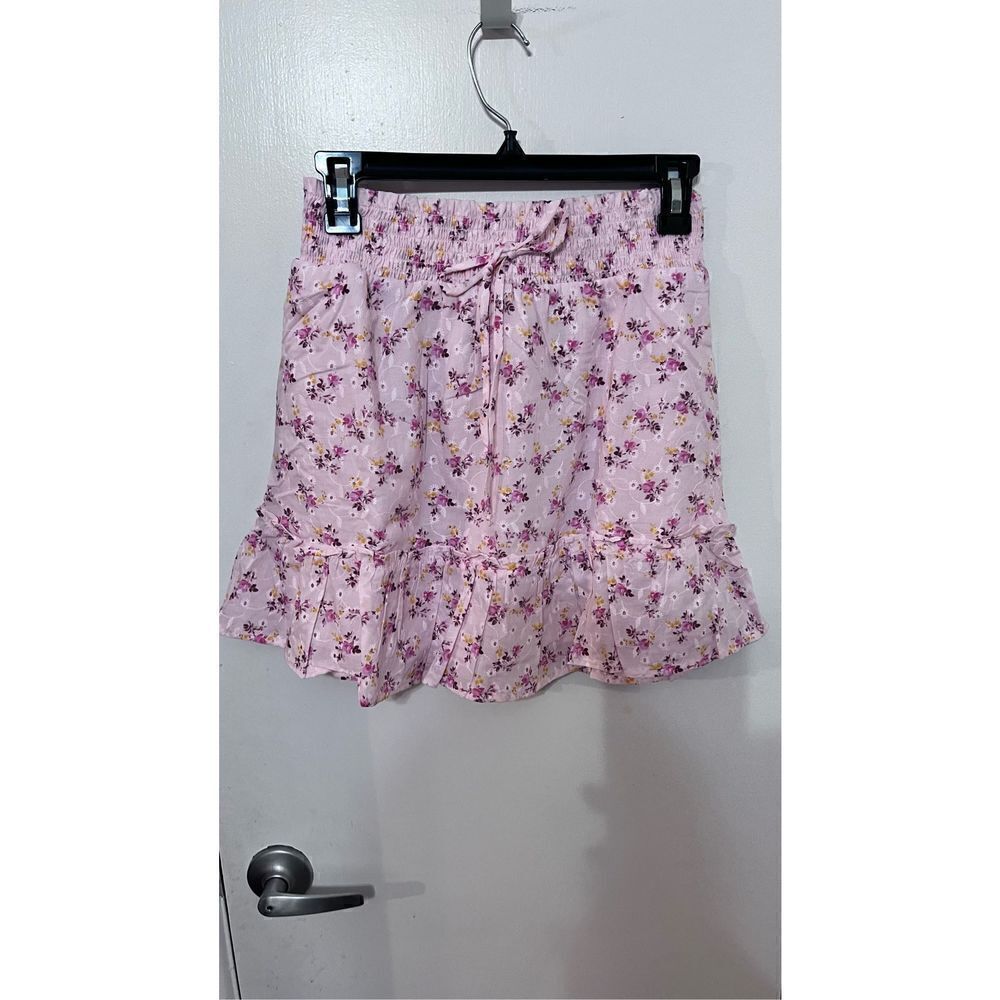 KINGSTON GREY PINK EYELET SKIRT WOMENS SIZE S NEW P1-44